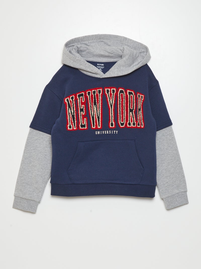 Sweatshirt sem mangas com capuz AZUL - Kiabi