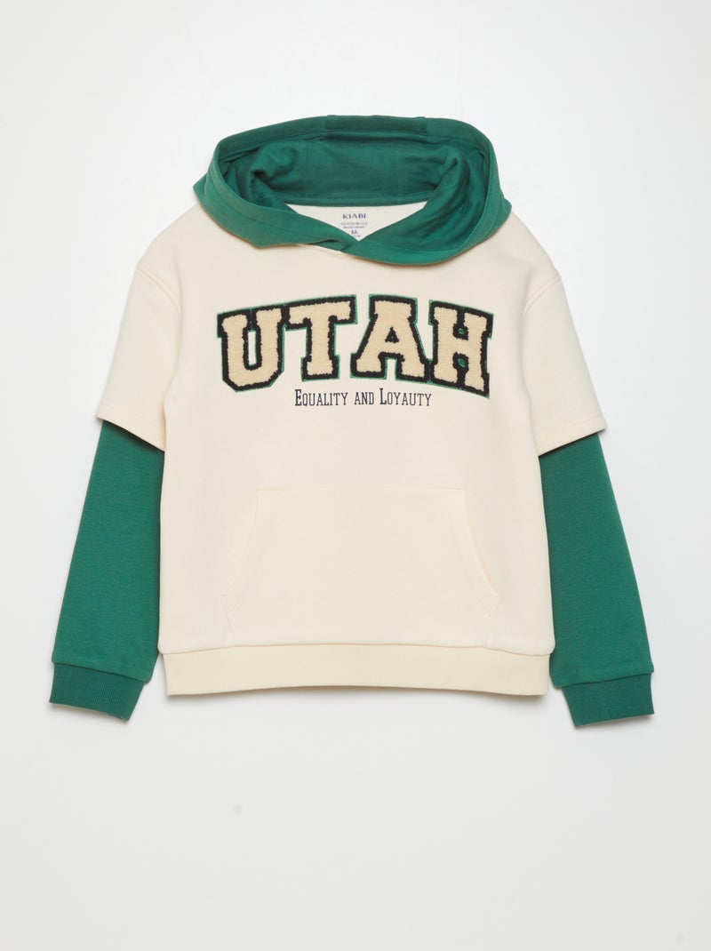 Sweatshirt sem mangas com capuz BEGE - Kiabi