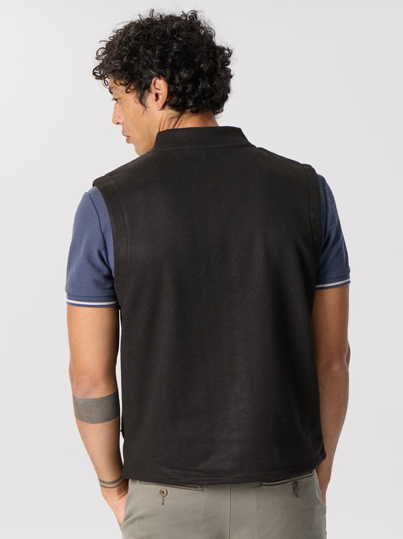 Sweatshirt sem mangas com fecho Preto - Kiabi