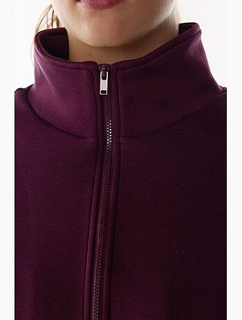 Sweatshirt silky touch com meio fecho penti
