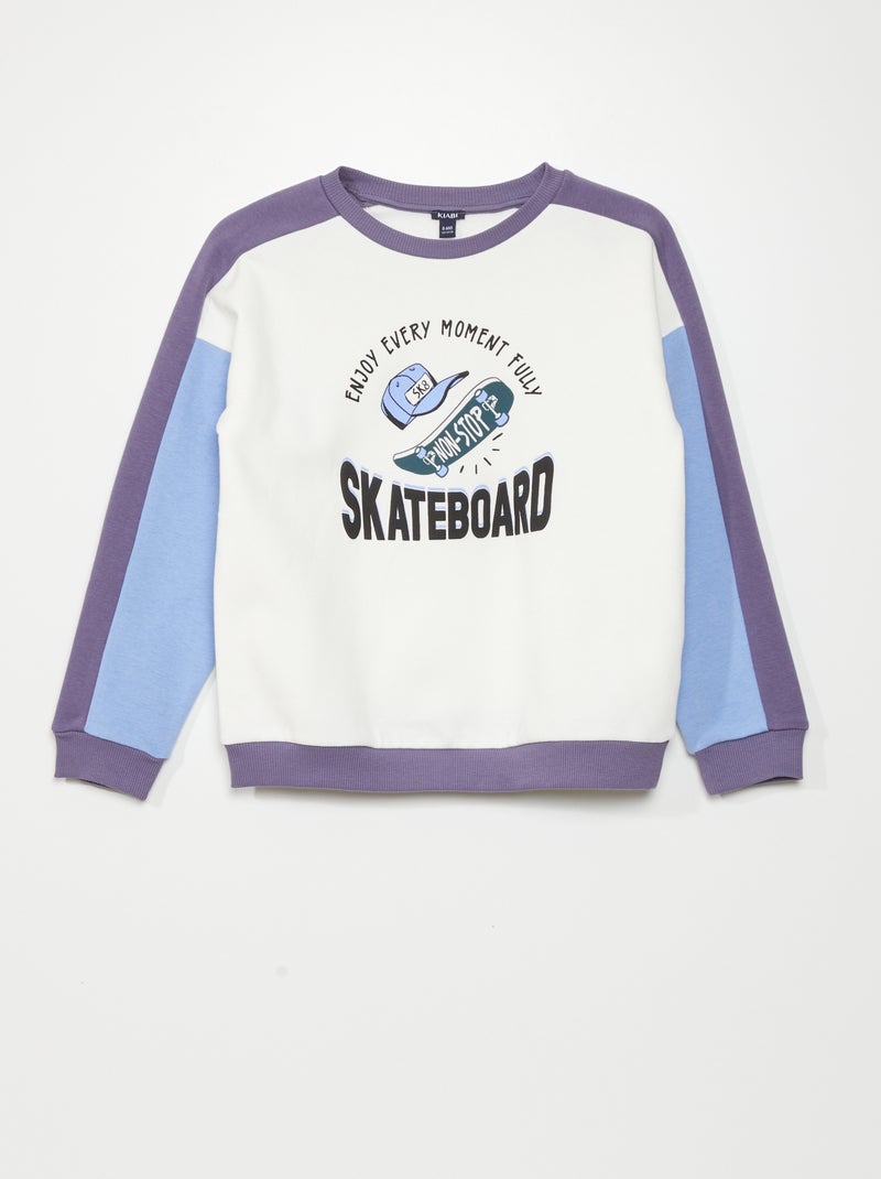 Sweatshirt 'Skate' com gola redonda BEGE - Kiabi