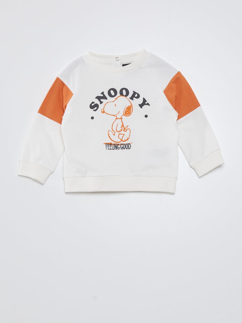 Sweatshirt 'Snoopy' de gola redonda BRANCO - Kiabi