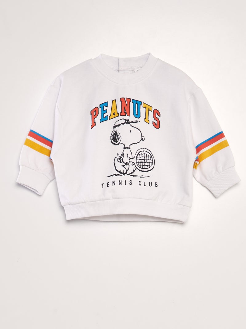 Sweatshirt 'Snoopy' em moletão BRANCO - Kiabi