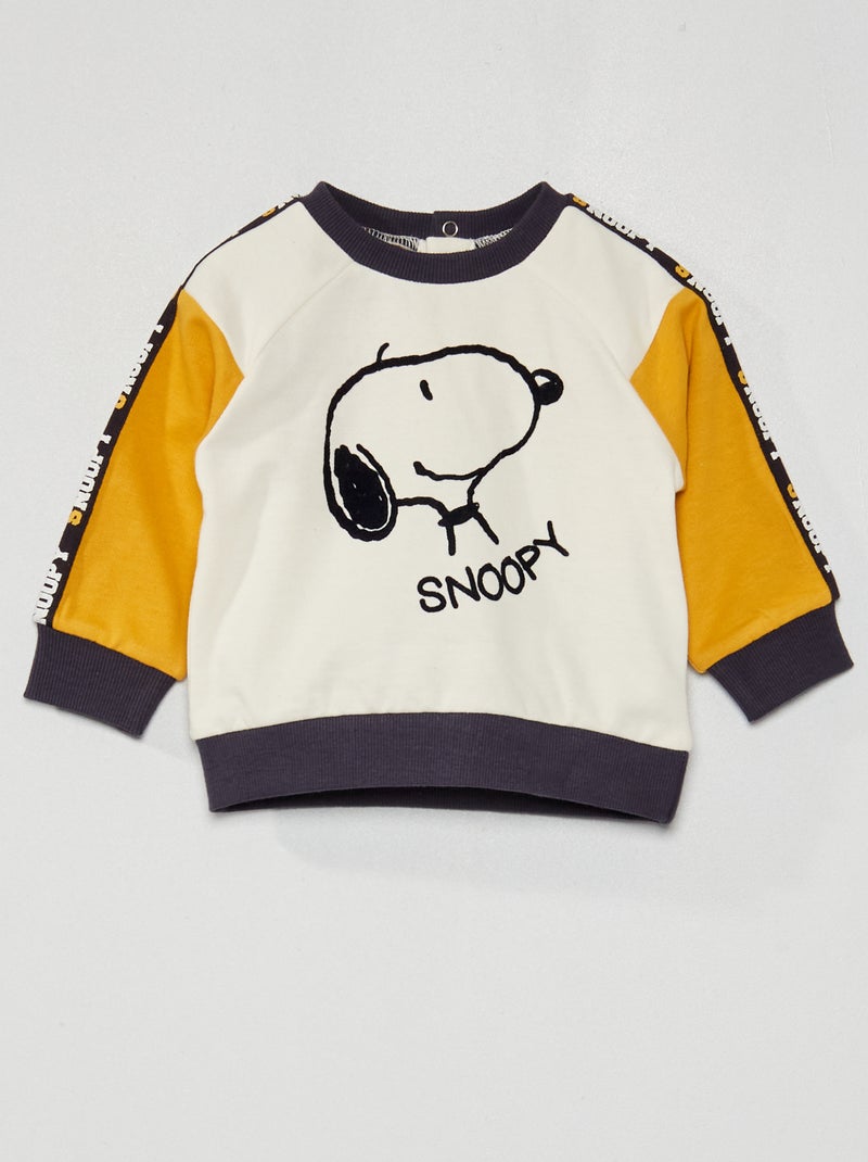Sweatshirt 'Snoopy' em moletão Ecru - Kiabi