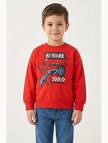 Sweatshirt spider-man vermelho menino | licença oficial