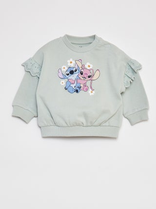 Sweatshirt 'Stitch' 'Disney' com folhos nas mangas