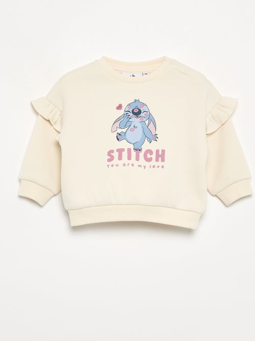 Sweatshirt \'Stitch\' \'Disney\' com folhos nos ombros - Kiabi