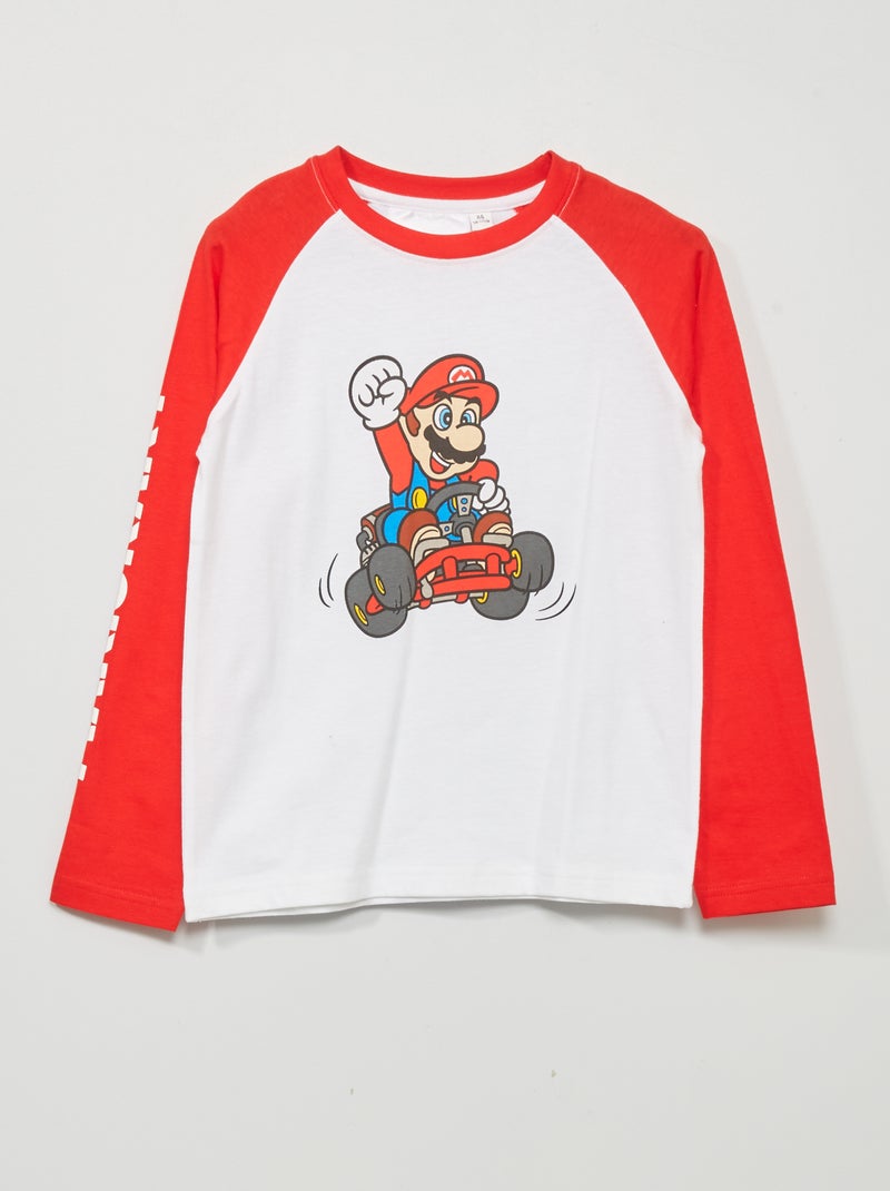Sweatshirt 'Super Mário Kart' da 'Nintendo' Branco/ Vermelho - Kiabi