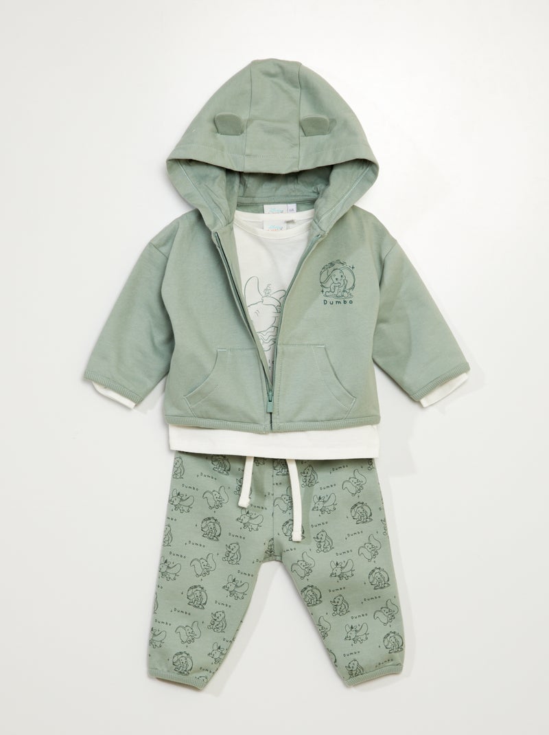Sweatshirt + t-shirt + fato de treino 'Winnie' 'Disney' - 3 peças VERDE - Kiabi