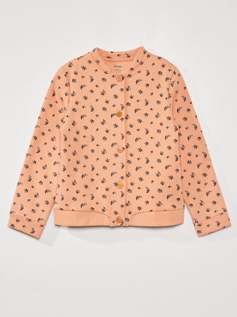 Sweatshirt teddy com estampado florido ROSA - Kiabi