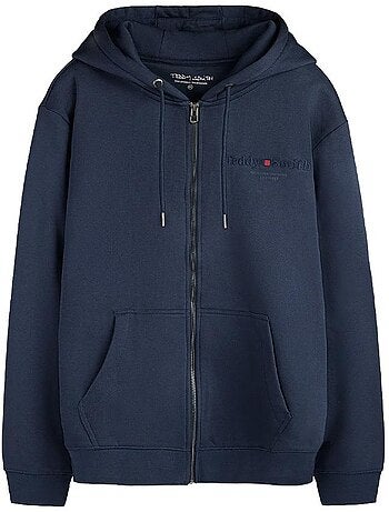 Sweat com capuz azul para homem teddy smith giclass jim