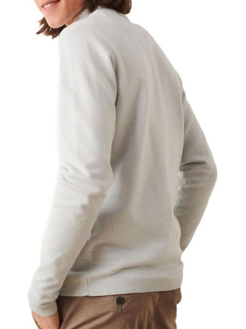 Sweatshirt Teddy Smith Marty 2 Branco de Homem com Fecho 1/4 Branco - Kiabi