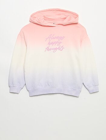 Sweatshirt tie-dye com capuz e de manga comprida