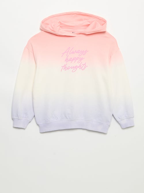 Sweatshirt tie-dye com capuz e de manga comprida - Kiabi