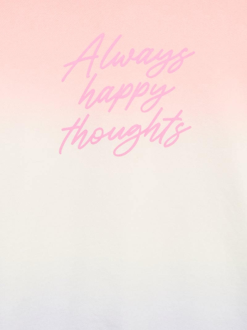 Sweatshirt tie-dye com capuz e de manga comprida Rosa - Kiabi