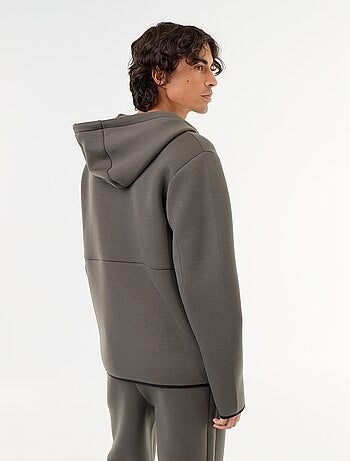 Sweatshirt tipo neopreno com capuz