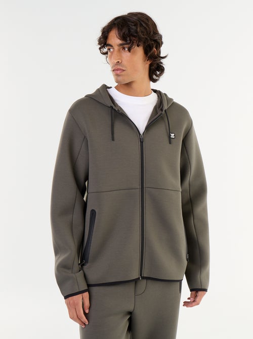 Sweatshirt tipo neopreno com capuz - Kiabi