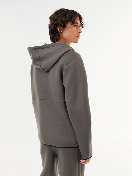 Sweatshirt tipo neopreno com capuz - Kiabi