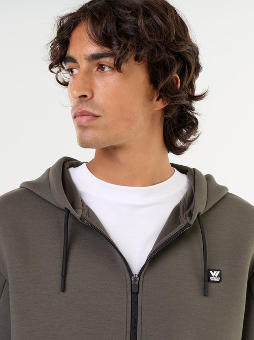 Sweatshirt tipo neopreno com capuz - Kiabi
