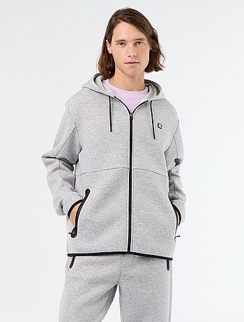 Sweatshirt tipo neopreno com capuz