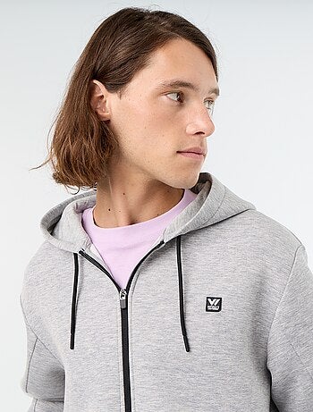 Sweatshirt tipo neopreno com capuz