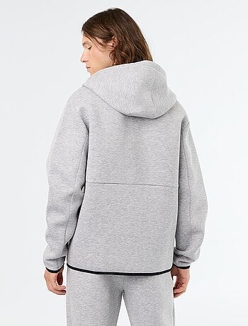 Sweatshirt tipo neopreno com capuz