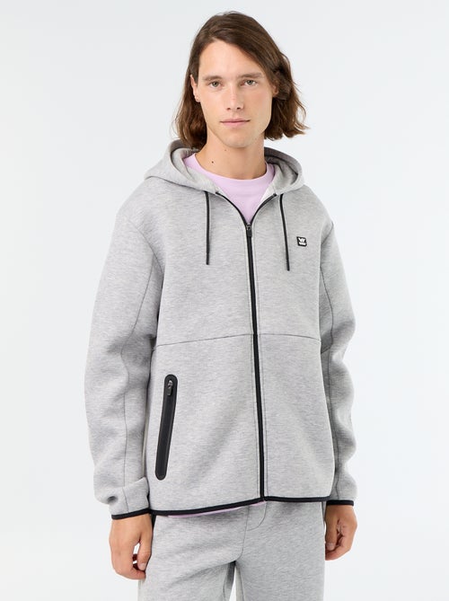 Sweatshirt tipo neopreno com capuz - Kiabi