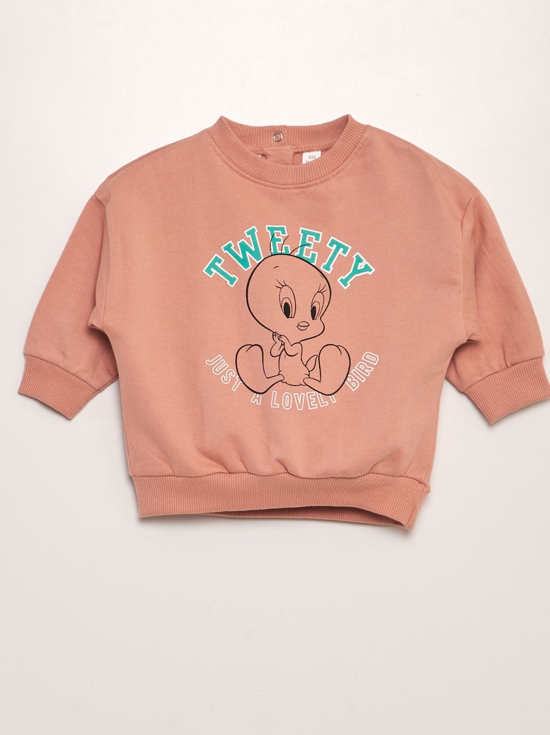 Sweatshirt 'Titi' 'Loony toons' ROSA - Kiabi