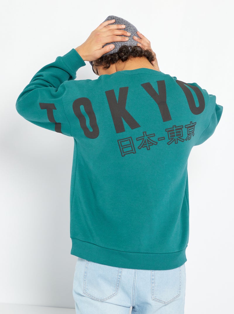 Sweatshirt 'Tokyo' Verde Profundo - Kiabi