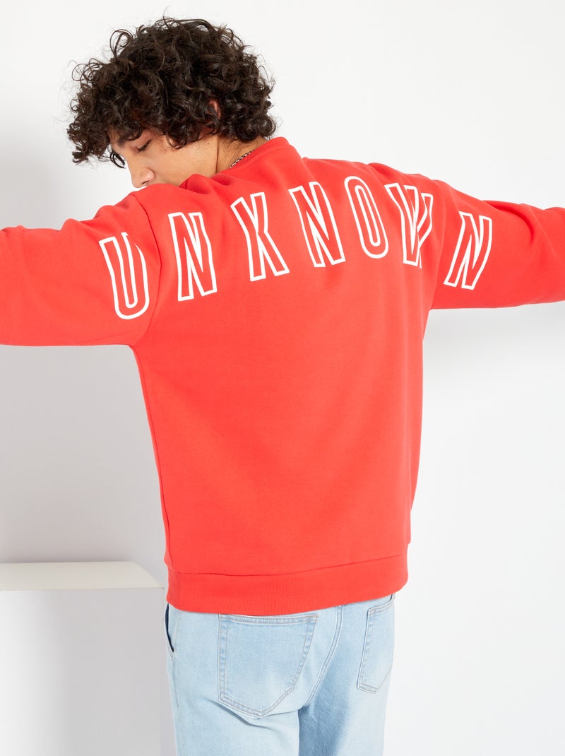 Sweatshirt 'Tokyo' Vermelho Mesclado - Kiabi