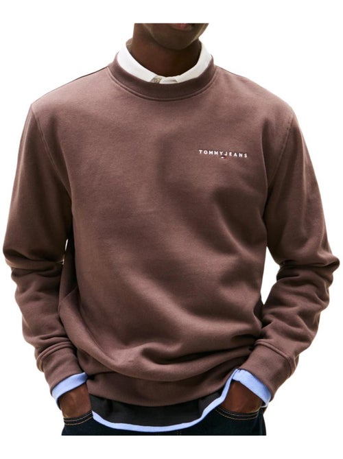 Sweatshirt tommy hilfiger linear crew castanho para homem - Kiabi Sweatshirt tommy hilfiger linear crew castanho para homem - Kiabi
