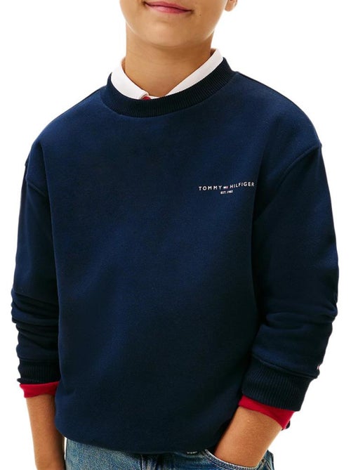 Sweatshirt Tommy Hilfiger Mini Corp para Menino Azul Marinho - Kiabi Sweatshirt Tommy Hilfiger Mini Corp para Menino Azul Marinho - Kiabi