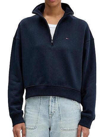 Sweatshirt tommy hilfiger para mulher bxy azul-marinho