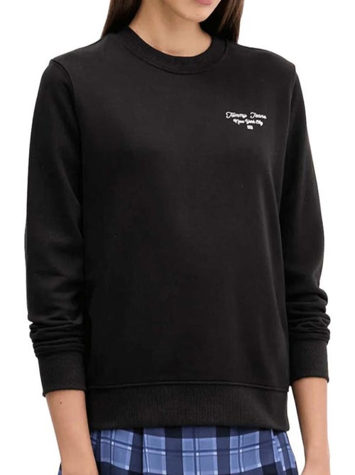 Sweatshirt Tommy Hilfiger Preto para Mulher 21960 - Kiabi Sweatshirt Tommy Hilfiger Preto para Mulher 21960 - Kiabi