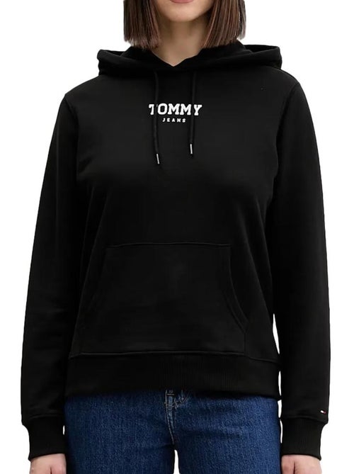 Sweatshirt tommy hilfiger preto para mulher tjw r - Kiabi