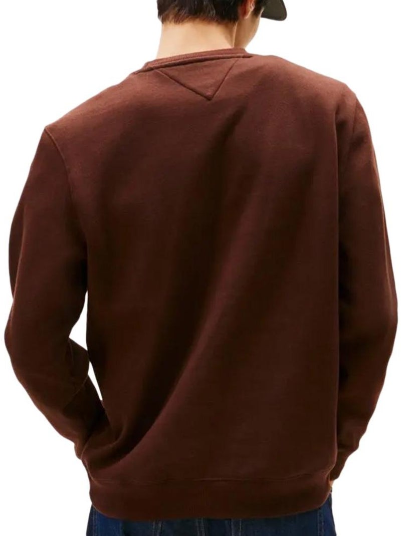 Sweatshirt Tommy Hilfiger Reg Flag Crew Castanho para Homem Castanho - Kiabi
