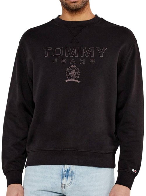 Sweatshirt tommy hilfiger varsity preto para homem dm0dm20827 - Kiabi