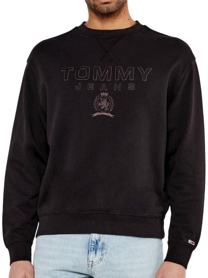 Sweatshirt tommy hilfiger varsity preto para homem dm0dm20827 Preto - Kiabi