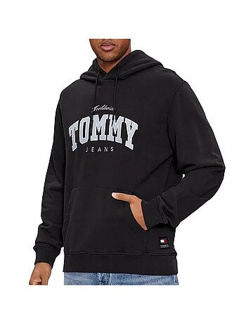 Sweatshirt Tommy Hilfiger Varsity Preto para Homem