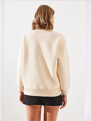 Sweatshirt triple yarn fleece rochelle estampada mbhs lucci
