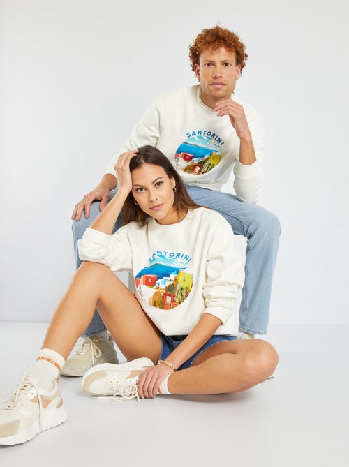 Sweatshirt unissexo com estampado 'Palma de Mallorca' - Kiabi