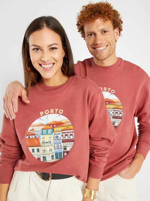Sweatshirt unissexo com estampado 'Palma de Mallorca' - Kiabi