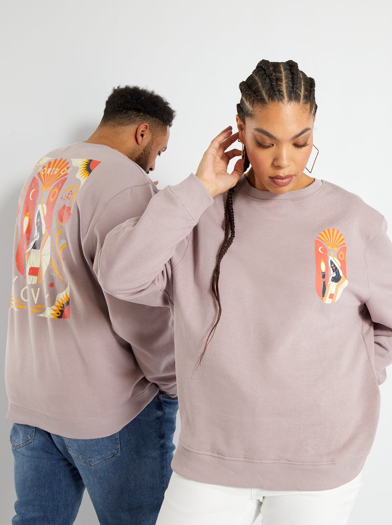 Sweatshirt unissexo em moletão VIOLETA - Kiabi