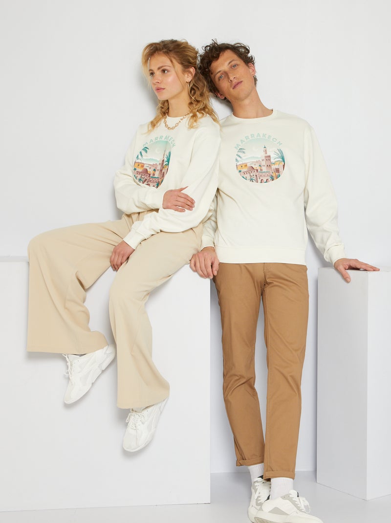 Sweatshirt unissexo 'Marrakech' BRANCO - Kiabi
