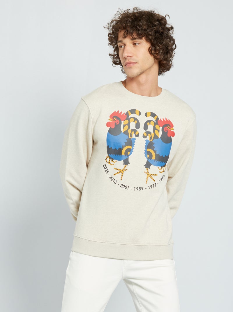 Sweatshirt unissexo novo ano chinês BEGE - Kiabi