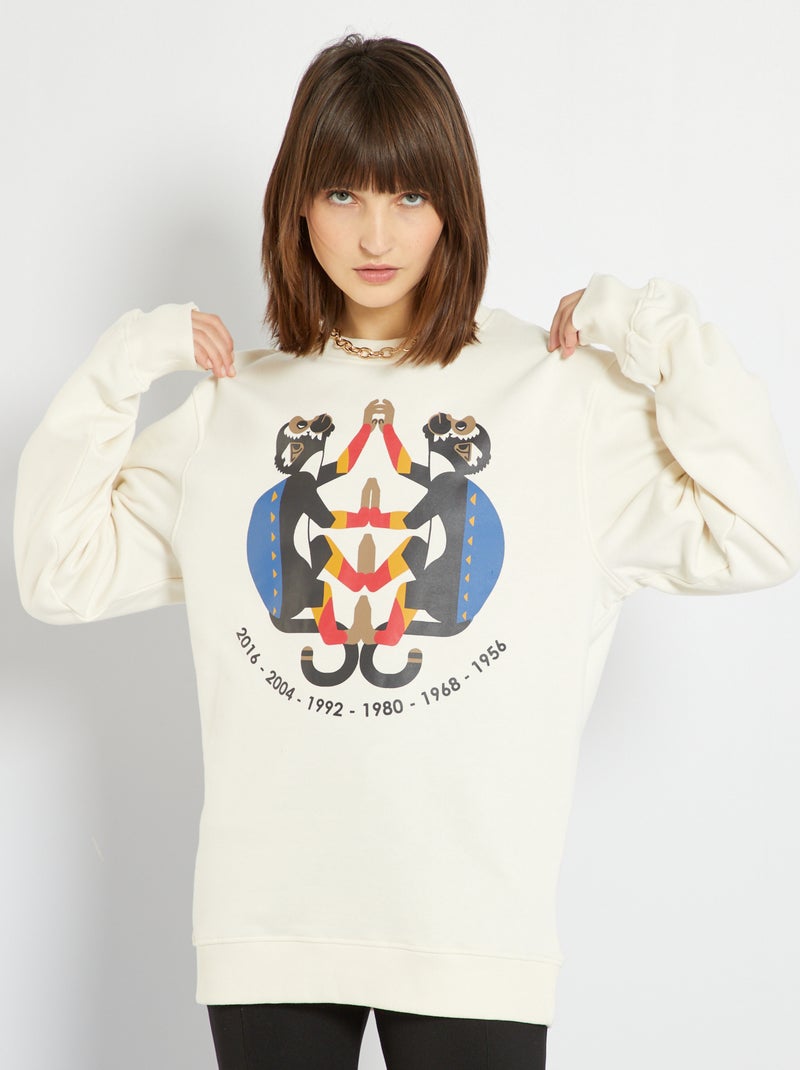 Sweatshirt unissexo novo ano chinês BRANCO - Kiabi