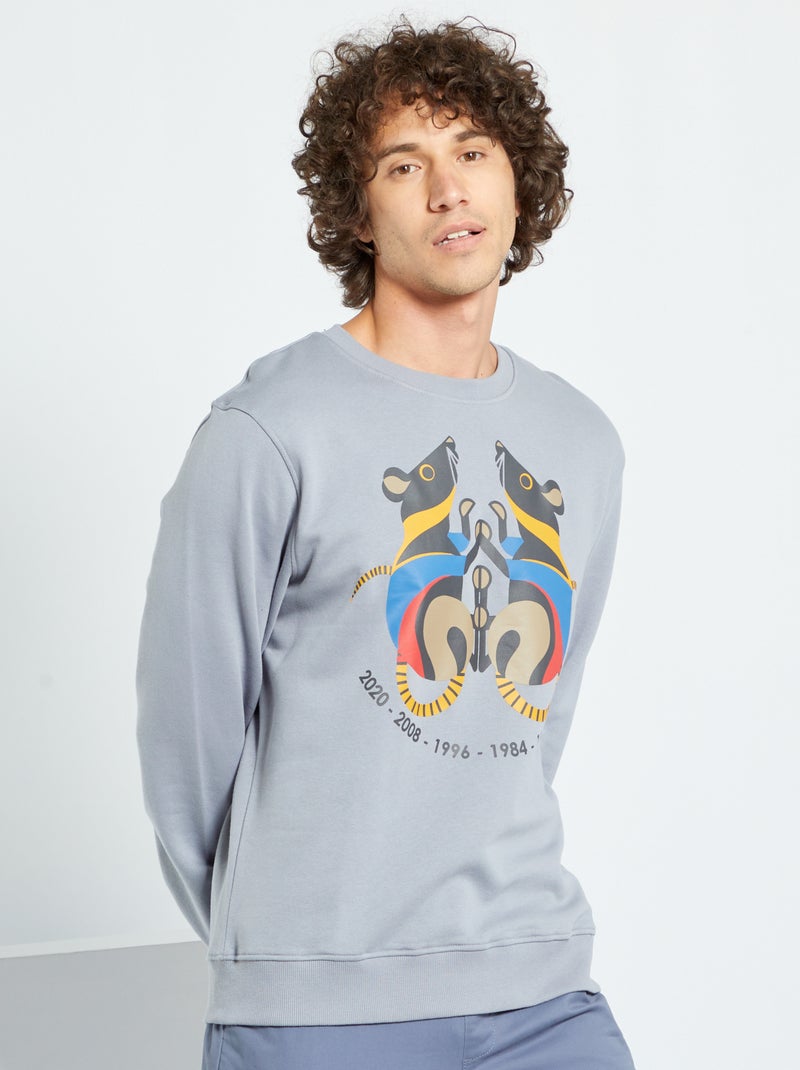 Sweatshirt unissexo novo ano chinês CINZA - Kiabi