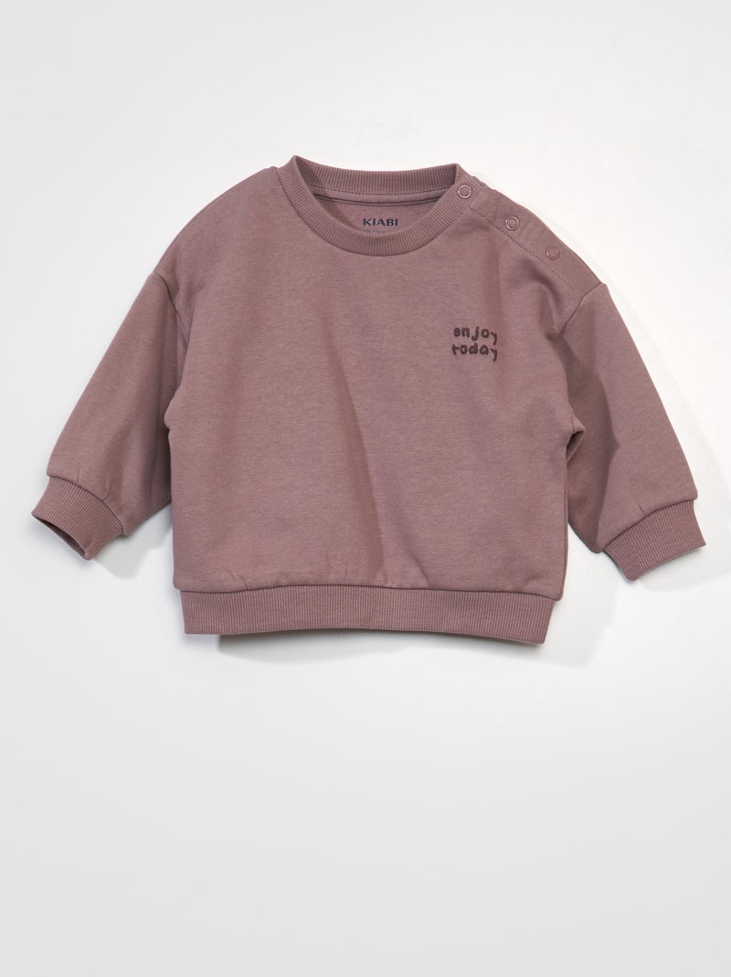 Sweatshirt unissexo oversize em moletão VIOLETA - Kiabi