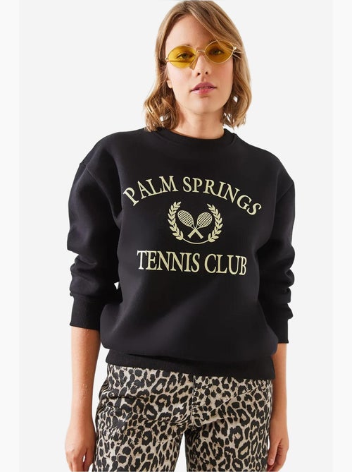 Sweatshirt universitária vintage com três fios escovados palm springs tennis da mbhs lucci - Kiabi
