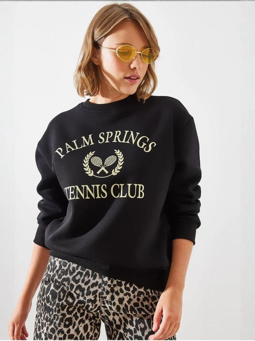 Sweatshirt universitária vintage com três fios escovados palm springs tennis da mbhs lucci - Kiabi